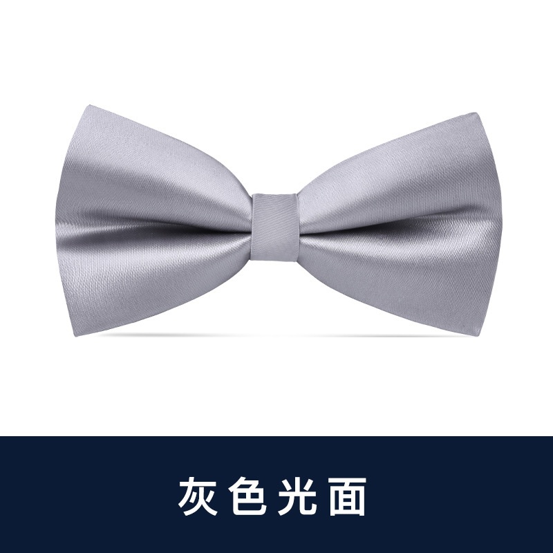 ↤↤↤회색 광택 보타이