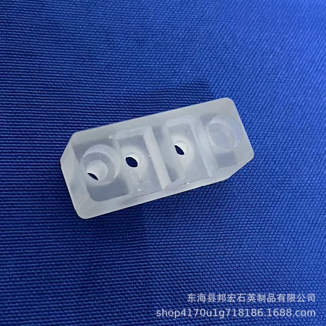 石英异形件开槽打孔 台阶条石英玻璃环加工厂家 支持来图来样