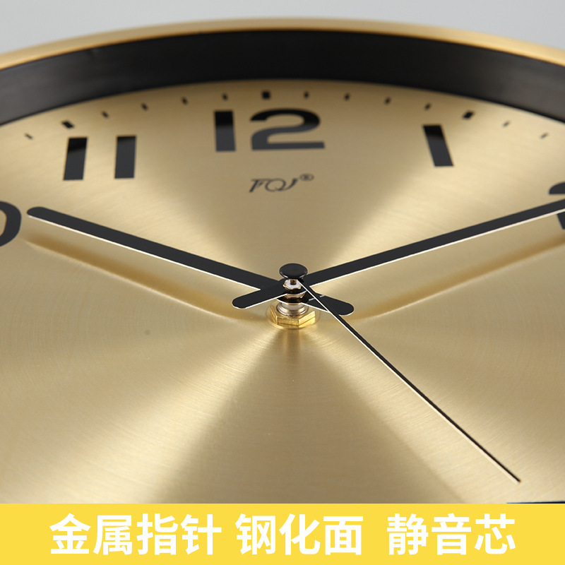 TQJ ライト高級真鍮サイレント壁時計リビングルーム寝室ホーム時計壁時計シンプルなクリエイティブファッションクォーツ時計|undefined