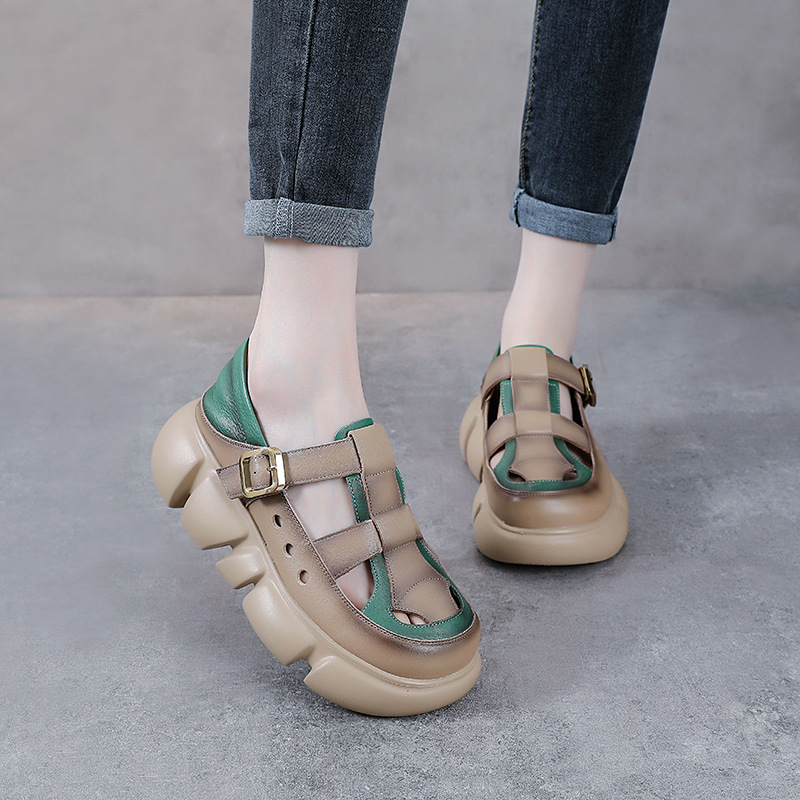 (Mới) Mã K4734 Giá 1490K: Giày Dép Sandal Nữ Wetdoe Hàng Mùa Hè Đế Cao Giày Dép Nữ Chất Liệu Da Bò G04 Sản Phẩm Mới, (Miễn Phí Vận Chuyển Toàn Quốc).