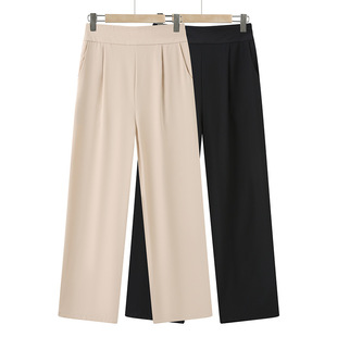 Summer New Style Mom Casual Versatile Pants Fashion Loose Plus Size Thin High-Waisted Pants Middle-Aged and Elderly Women's Pants