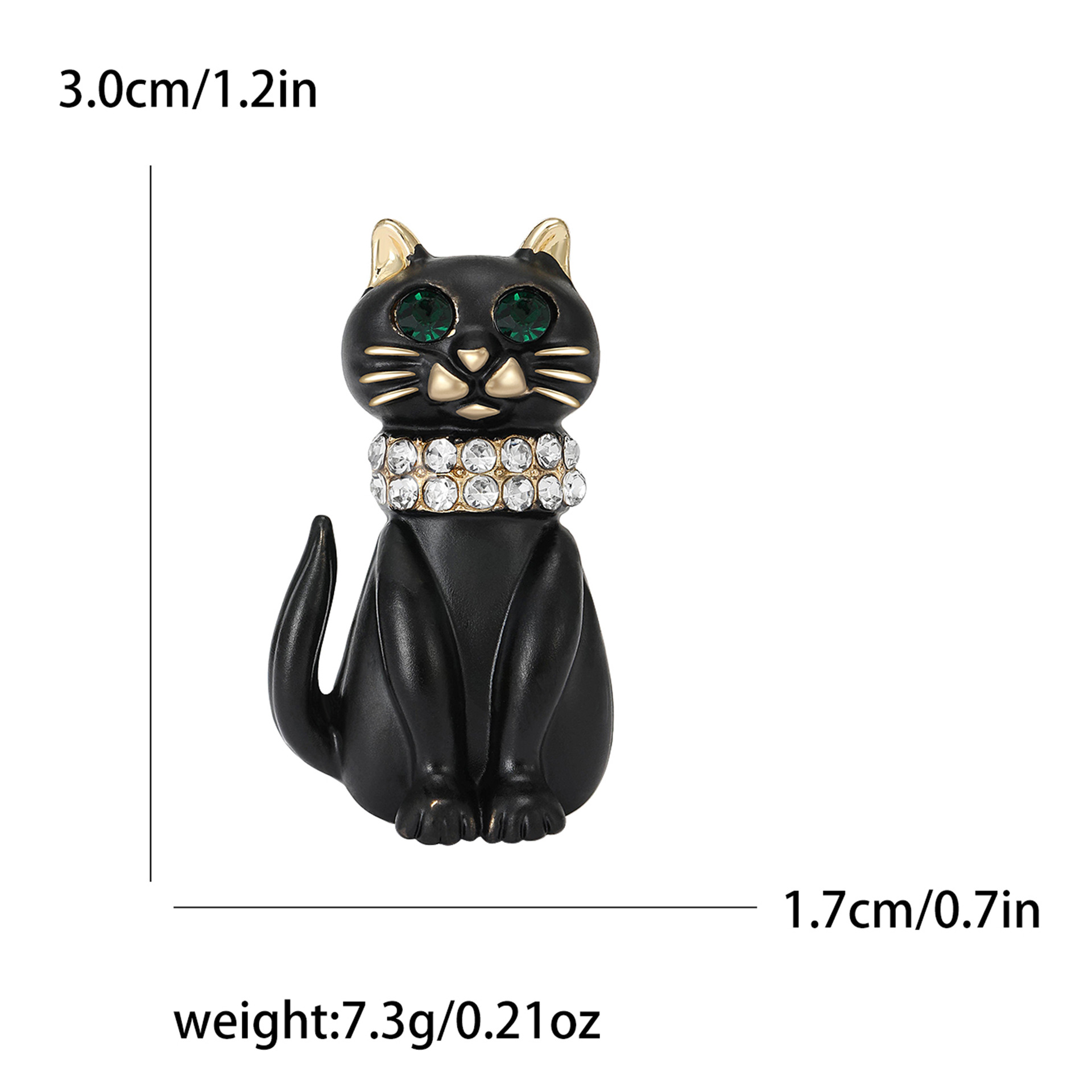 Enamel Craft Cute Simple Style Pin Cartoon Cat Alloy Women's Brooches