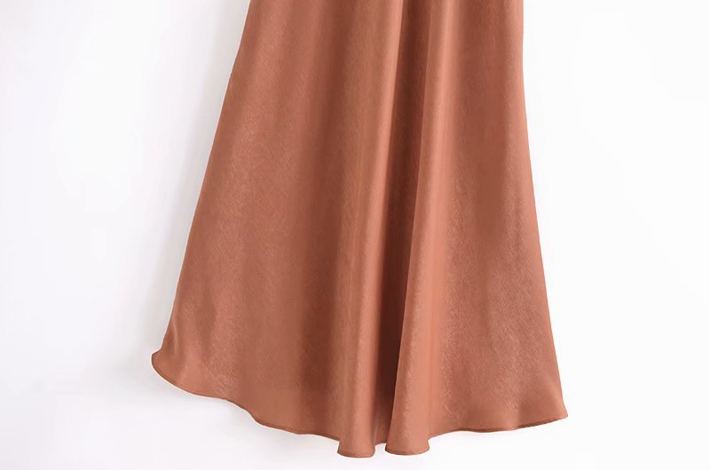 Silk Satin Texture Suspender Dress NSAM50357