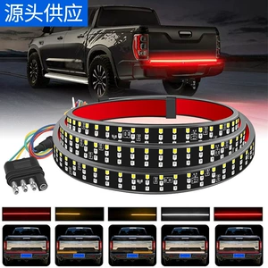 Cross-border hot explosion pickup truck rear taillight multifunctional three-row three-color streamer light casing car pickup truck modified light