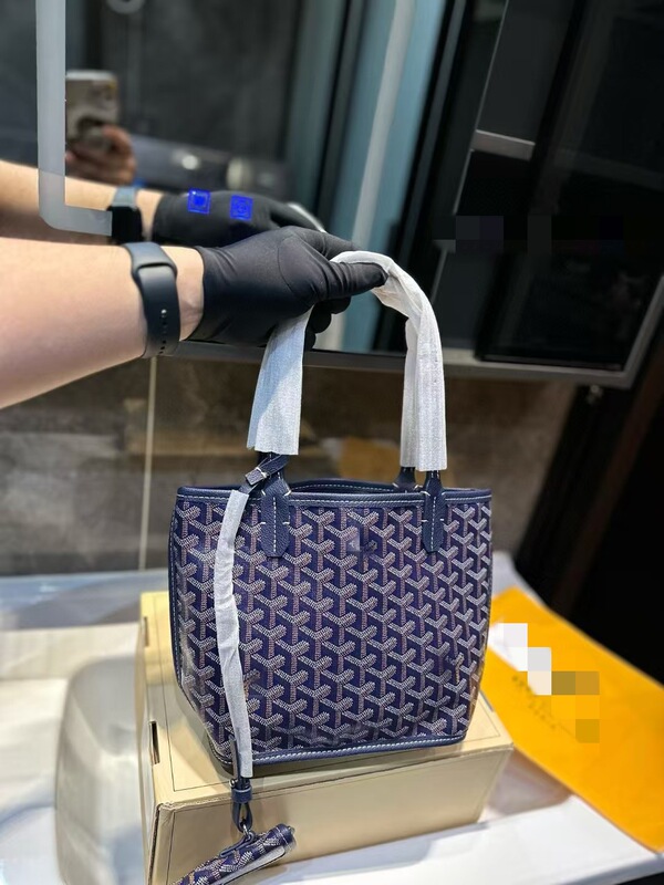 荔枝纹Goyard戈雅包帆布mini购物袋tote狗牙菜篮子手提单肩托特包|undefined