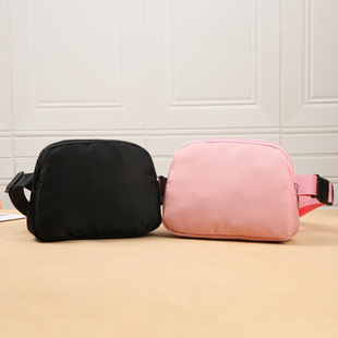 Casual Women's Waist Bag Sweet Pink Small Square Bag Mesh Layer Adjustable Shoulder Strap Crossbody Shoulder Mobile Phone Bag Batch