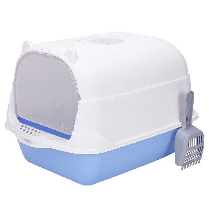 Lavabo de arena para gatos completamente cerrado, anti-salpicaduras de gran tamaño con baño para gatos de arena, lavabo para heces para mascotas, suministros para gatos, envío gratis