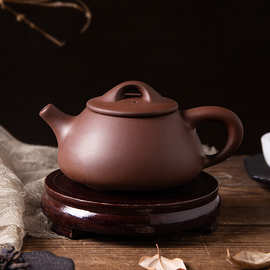 厂家批发紫砂壶石瓢壶仿古功夫小茶壶家用朱泥茶壶单壶半手工茶具