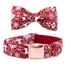 Christmas Snowflake Dog or Cat Collar or Leash  with Bows跨