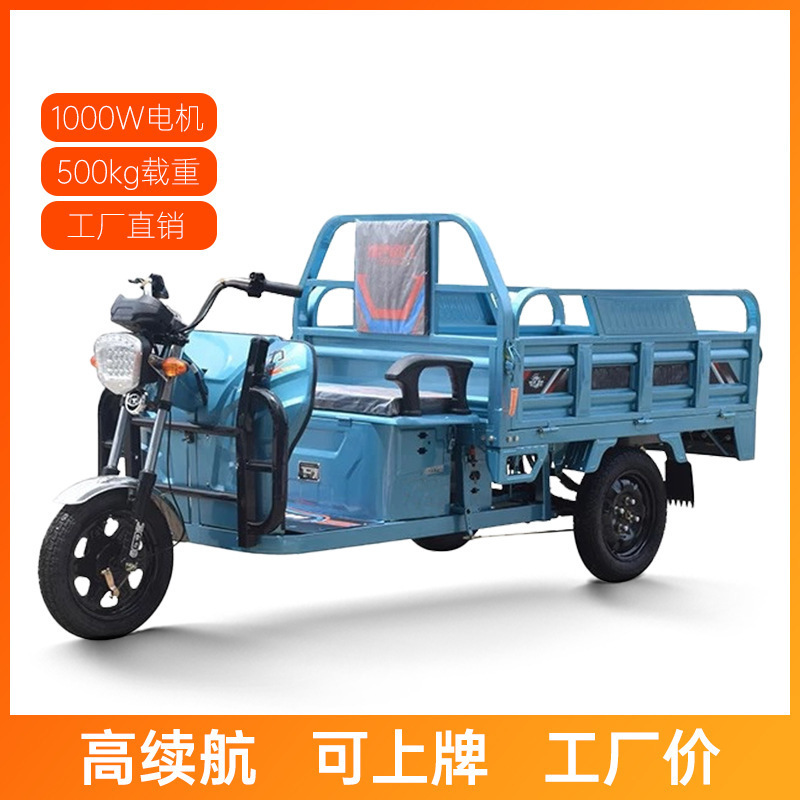 Electric tricycle trolley truck king household large agricultural tricycle stall express three-wheel electric battery car