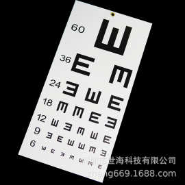 现货 3米5米成人视力表 大E视力表标准视力对照表 国际标准视力表