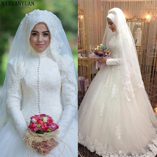 Vestido de novia para novias 2026, nuevo estilo, encaje, manga larga, cola pequeña, elegante vestido de novia blanco.