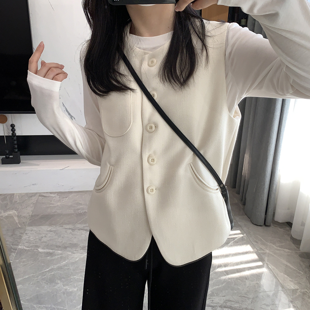 Old Money Style Relaxed Vibe! Comfortable Petite Women's Vest Jacket, Versatile Casual Artistic Sleeveless Vest for Summer