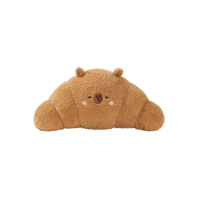 Lumbar Support, Creative Plush Car | Waist support - croissant-capibala-headrest-brown