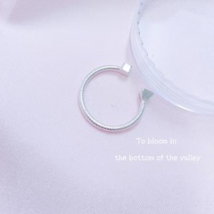 方塊戒指女簡約時尚小眾設計感幾何三角形指環開口可調節食指戒