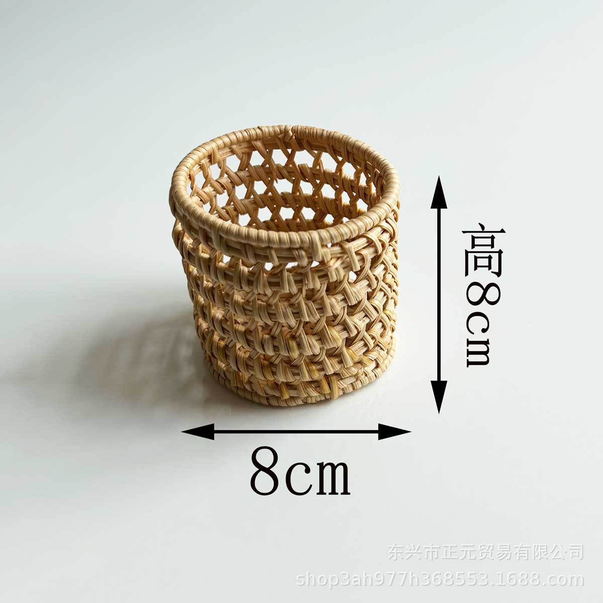 Vietnam al por mayor otoño ratán tejido cestas de almacenamiento de té cestas fugas de fruta cestas huecas casa tejidas pequeñas bandejas