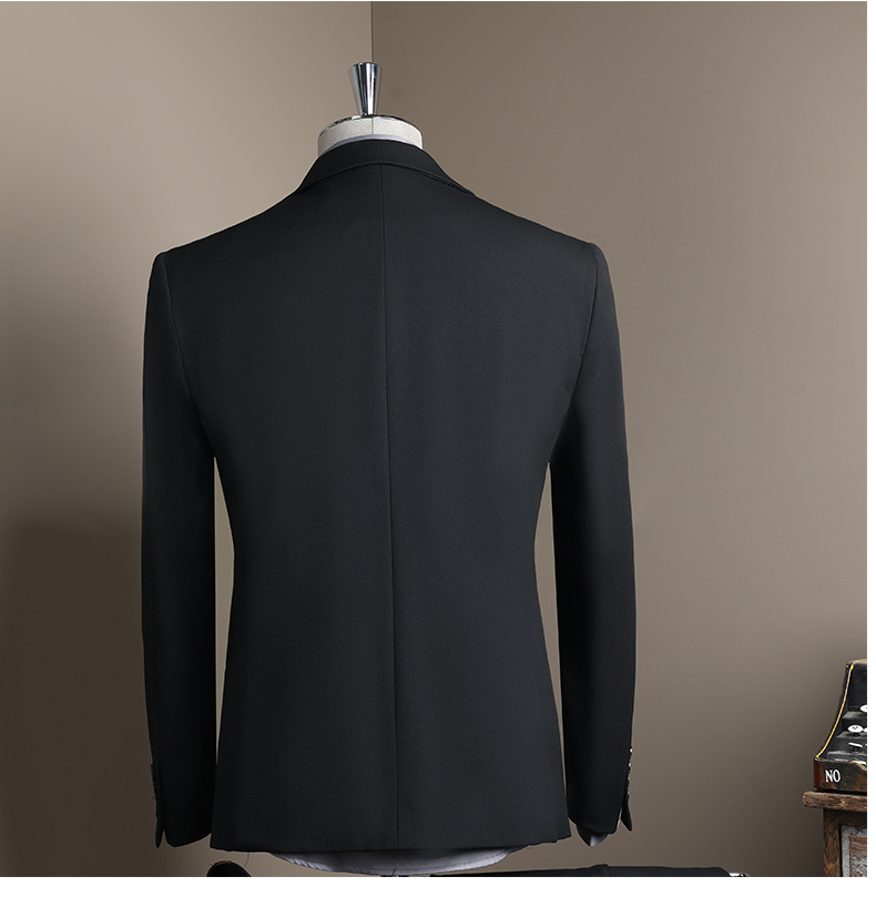 Modern Slim Fit Men's Blazer Single Button Wedding Business Suit_voghion.com