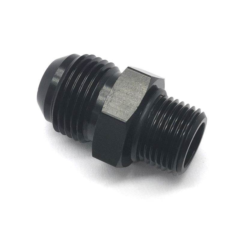 Piezas de automóvil modificadas Aluminio AN10 a M18X1.5 Bomba de combustible roscada Conector del adaptador del enfriador de aceite con junta tórica