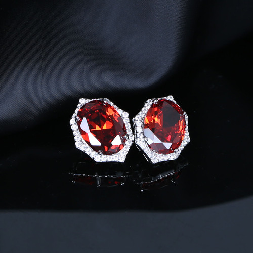  Lightweight Luxury Jewelry Heavy Craft Diamond Stud Earrings for Women, Micro-set Colorful Zirconia, S925 Silver Pin, Multiple Color Options, Luxurious and Versatile
