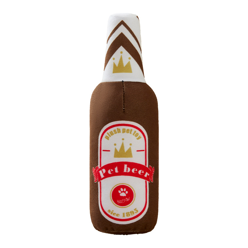 La nueva botella de vino de simulación de juguetes para perros contiene papel que suena, los juguetes molares pueden lavarse y morderse juguetes al por mayor