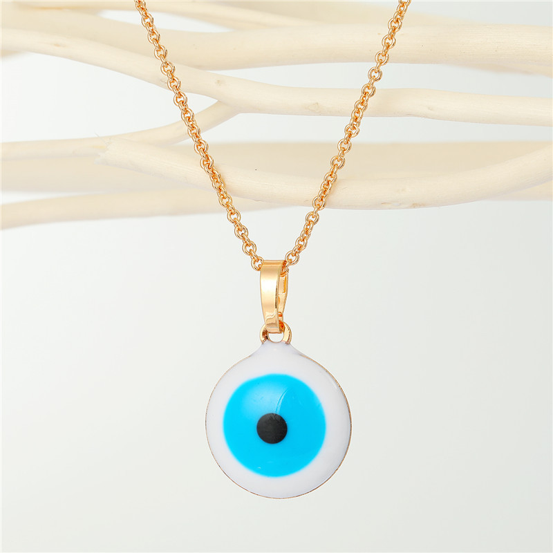 Nihaojewelry Fashion Blue Eye Pendant Necklace Wholesale Jewelry display picture 4