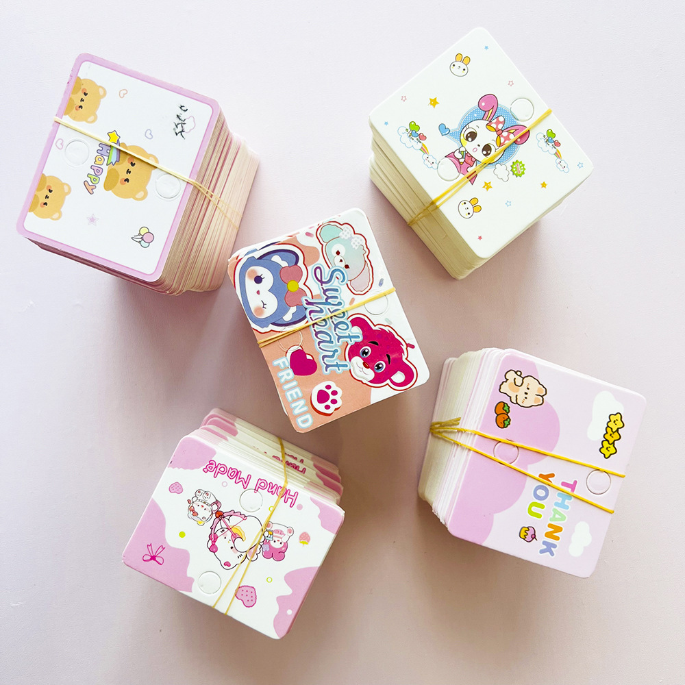 可爱三丽鸥对折卡纸甜美通用发饰卡纸双面印刷发夹发圈包装卡纸