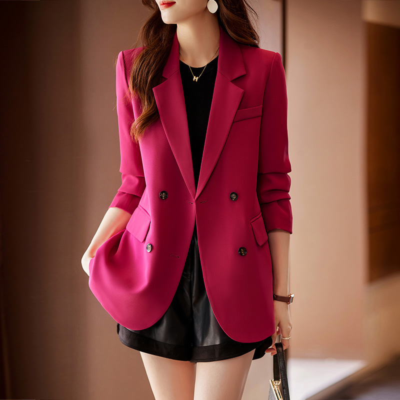 Red autumn design classic suit jacket for leisure