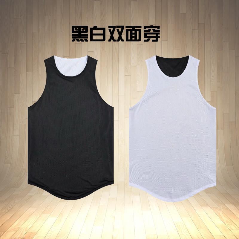 Single Double-sided Basketball Jersey Two-sided Basketball Shorts Men's and Women's Summer Sports Breathable Basketball Clothes suit Printed Top
