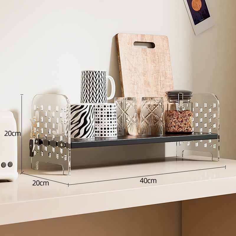 置物架办公桌学生书架桌面书桌收纳分层小型书柜工位洞洞简易