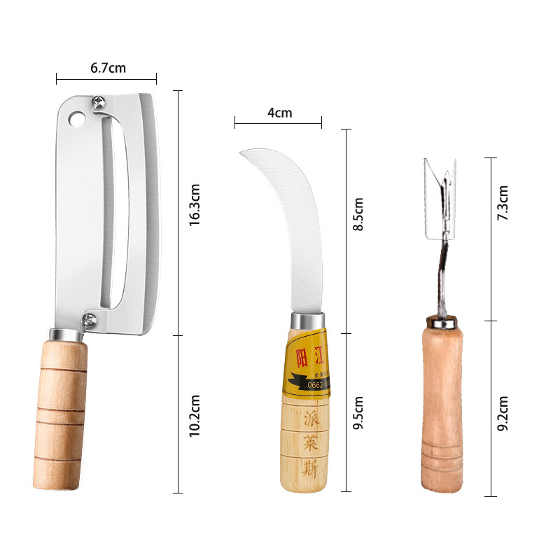 Cuchillo de piña regalos comerciales multifuncionales cuchillo de frutas de acero inoxidable 2 en 1 cuchillo de peeling cuchillo de caña de azúcar