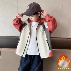 男童外套春秋款2023新款兒童秋裝衝鋒衣男孩秋季炸街上衣洋氣時髦