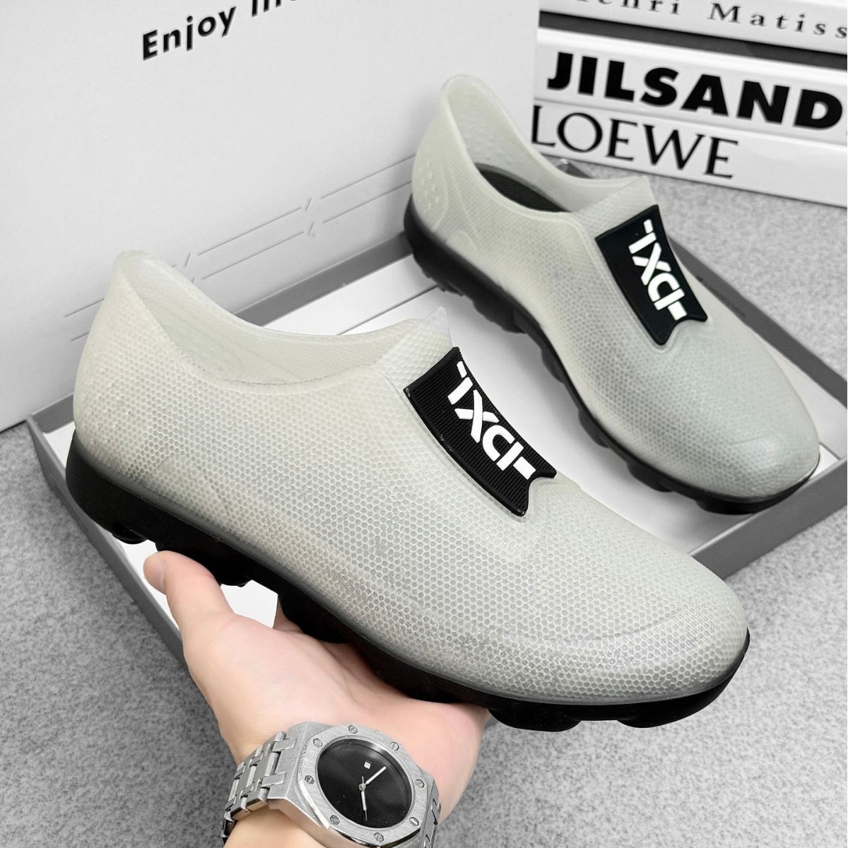 防滑雨鞋男防水鞋短筒雨靴夜光透明环保料带水洗鞋垫保暖高弹跨境