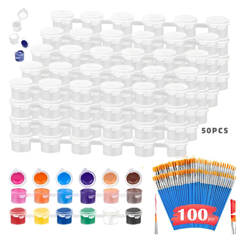 Exportaciones transfronterizas 3ml 6 colores para niños 12 colores 6 pinturas de yeso pintadas pinturas de muñeca
