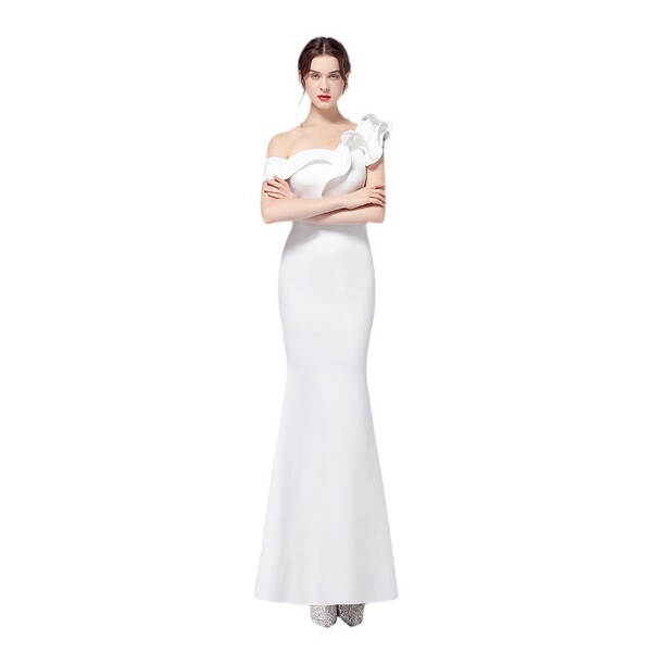 Fashionable long elegant sexy evening dress