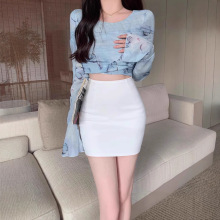黑色包臀裙半身裙女夏高腰OL职业风紧身包裙弹力性感辣妹一步短裙