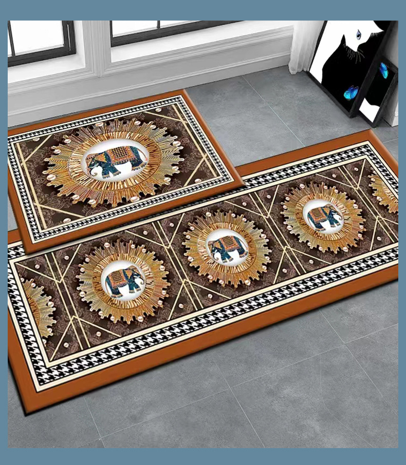 轻奢地毯地垫,厨房地毯地垫,吸水吸油厨房垫,民族风地垫