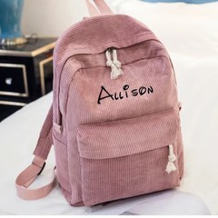 etsy パーソナライズされた刺繍ランドセル学生原宿多用途コーデュロイ高校バックパックバックパックカレッジスタイル