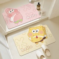 Ultra-thick diatom mud Spongebob bathroom absorbent floor mat bathroom non-slip mat home toilet entrance door mat