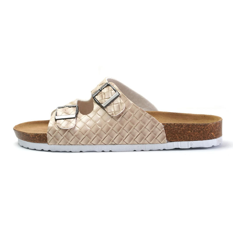 2025 Ruizu Neue Frühlings- und Sommer-Kork-Hausschuhe für Männer und Frauen, Strandsandalen im gewebten Stil für Paare, Freizeitschuhe für Studenten_voghion.com