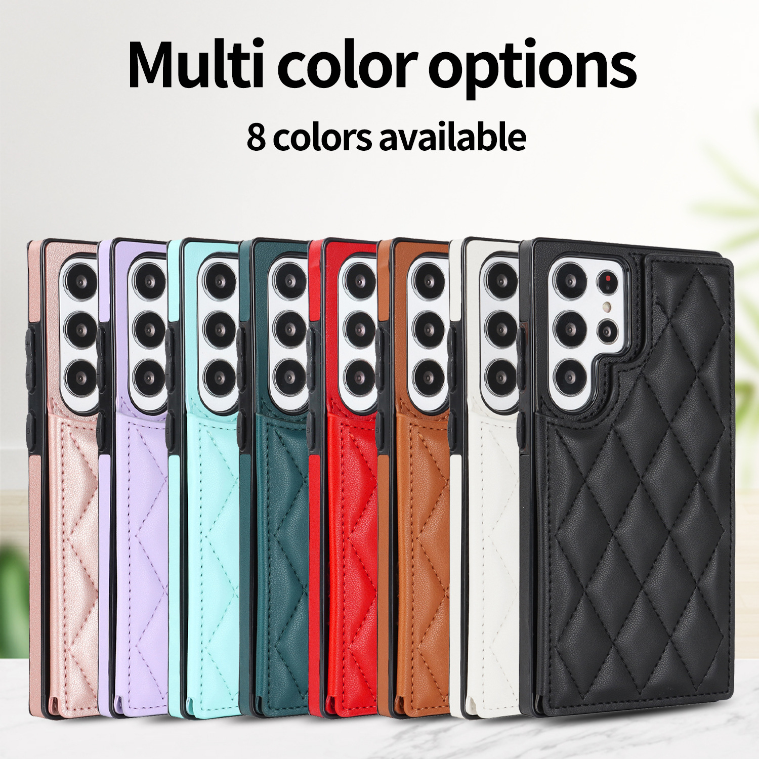 Samsung S23 Iphone 14 Pro Max Leather Case Card Slot Flip Cover_voghion.com