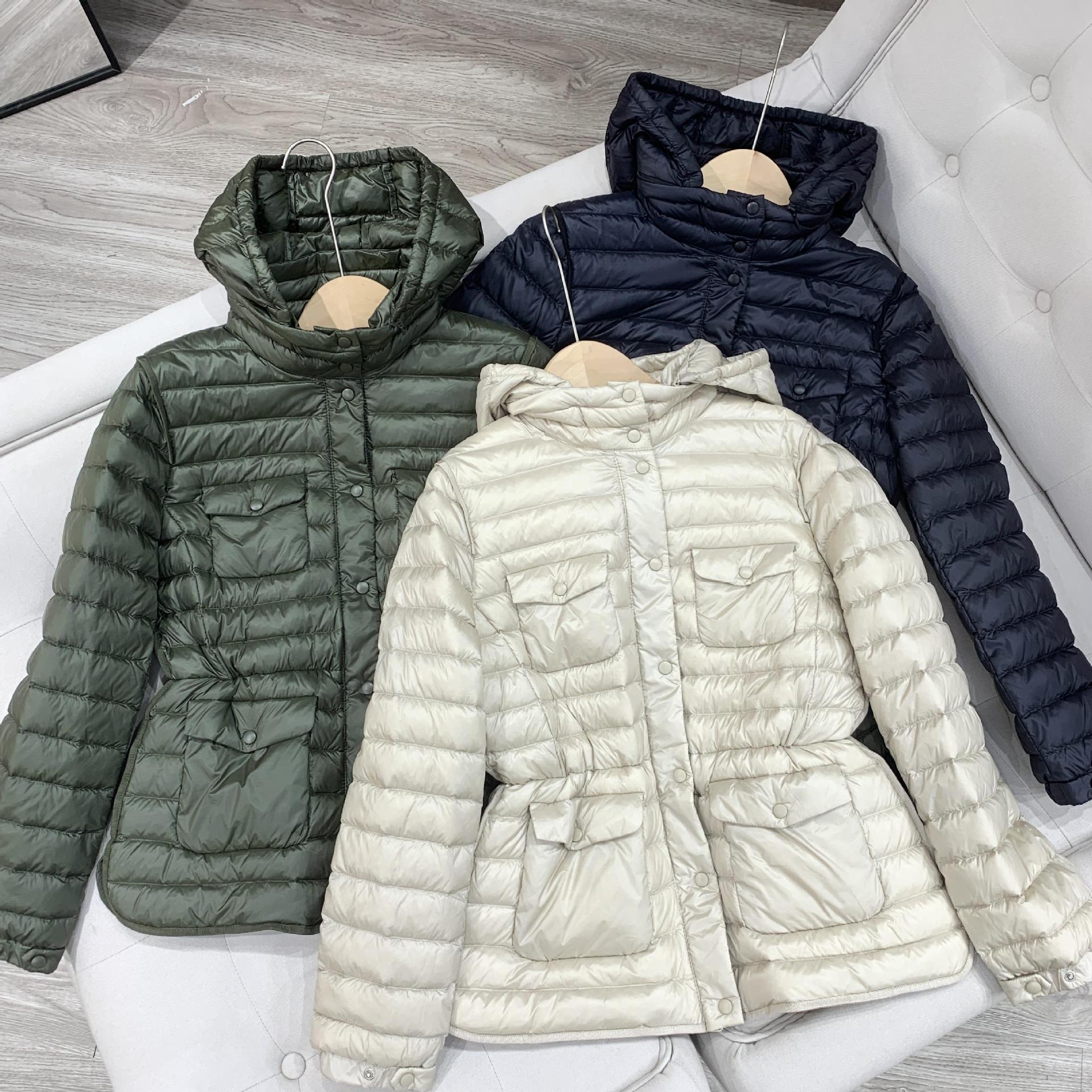 Winter New Style Artemisia Style down Jacket Women's Short Lightweight 90 White Duck down Removable Hood Waist Slim Jacket 106