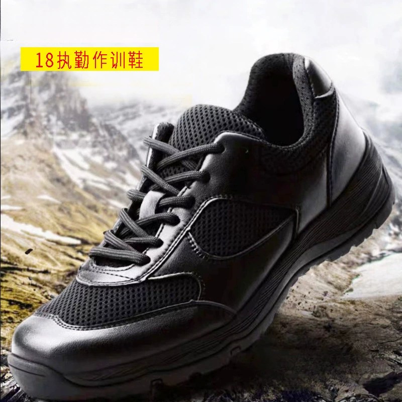 Аутентичные летние тренировочные туфли 018, дышащие сетчатые туфли для службы, тренировочные туфли на мягкой подошве, сверхлегкие износостойкие туфли для пригородных поездок