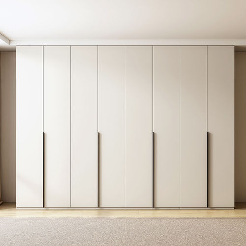 实木衣柜家用卧室大容量耐用意式极简收纳储物柜靠墙平开门大衣橱