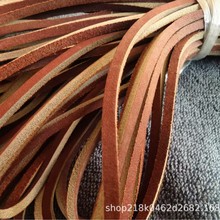 工厂批发3mm牛皮条原色真牛皮鞋带牛皮穿帮带鞋材配件可做任何尺