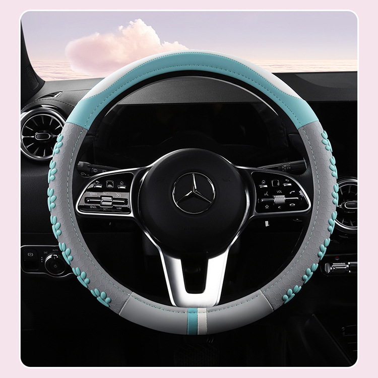 2022 new cartoon 3D adorable claw steering wheel cover non-slip wear-resistant men's and women's four seasons general round d 36-38