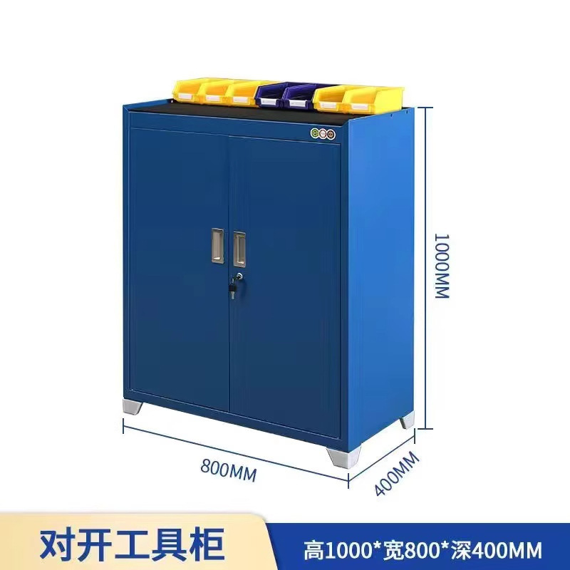 Gabinete de herramientas vehículo de herramientas multifuncional taller de fábrica armario de almacenamiento de herramientas de hardware de doble puerta gruesa reparación de automóviles