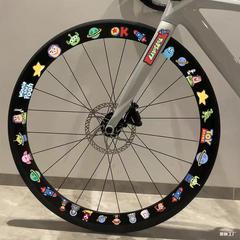 自転車ホイールセット改造落書きシール漫画アニメハブ道路車装飾自転車反射防水シール