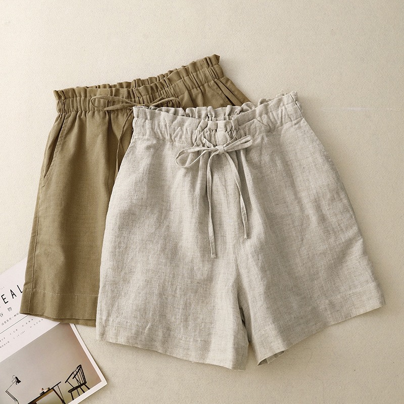 Summer New Style Shorts for Women, Petite Size, Elastic Waist, Slimming Wide-Leg Pants, Thin A-Line High-Waisted Loose Five-Point Pants for Women Summer New Style Shorts for Women, Petite Size, Elastic Waist, Slimming Wide-Leg Pants, Thin A-Line High-Waisted Loose Five-Point Pants for Women
