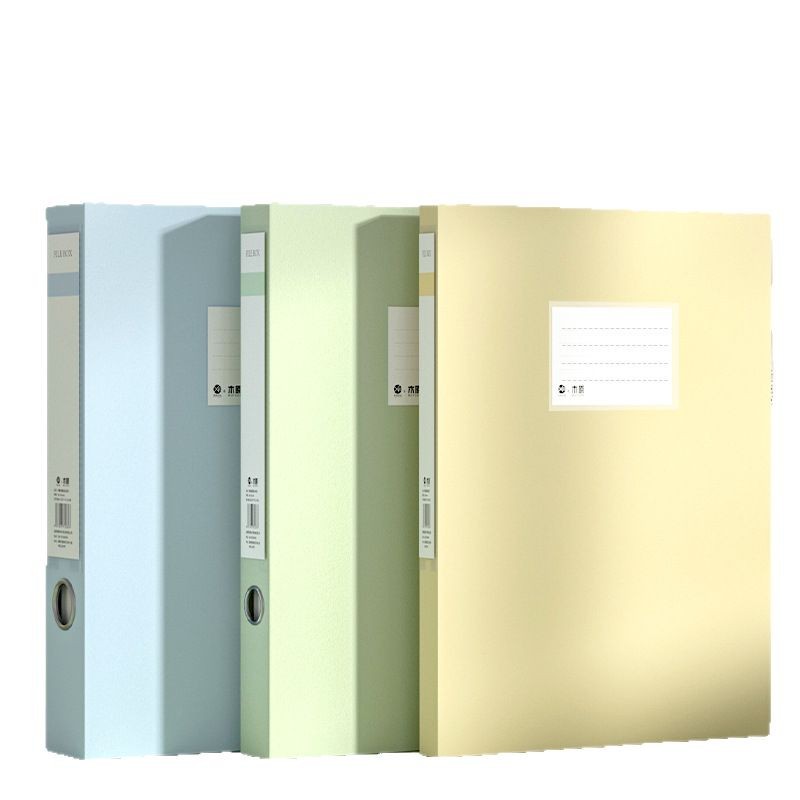 Caja de archivo de color Carpeta A4 Caja de datos de plástico grueso de 55mm Caja de acabado de documentos de comprobantes de contabilidad de oficina