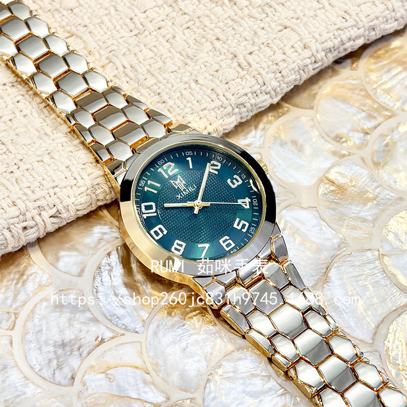 Luxury Large Dial Gold Watch, Women's Fashionable Steel Band Quartz Watch, Elegant Versatile Simple Fashion Wristwatch Wholesale Luxury Large Dial Gold Watch, Women's Fashionable Steel Band Quartz Watch, Elegant Versatile Simple Fashion Wristwatch Wholesale